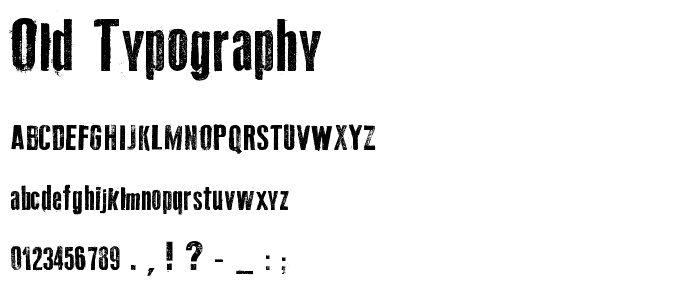 Old Typography font